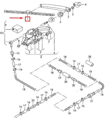 new volkswagen golf mk5 rear window wiper blade 6q6955425a original