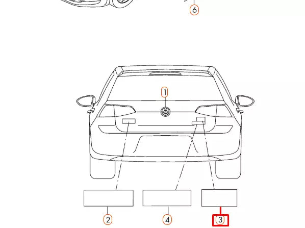NEW VW GOLF VII BA5 REAR TRUNK BOOT LID EMBLEM BADGE 5G0853675G 2ZZ