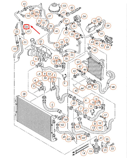 NEW AUDI A3 8P ENGINE COOLANT PIPE 1K0121070AQ ORIGINAL