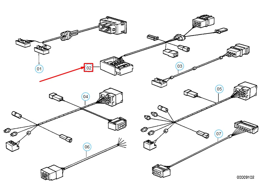 NEW BMW 3 E30 STEREO AND HIFI SYSTEM ADAPTER TUBING 65129410558 ORIGINAL