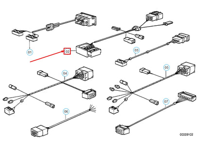 NEW BMW 3 E30 STEREO AND HIFI SYSTEM ADAPTER TUBING 65129410558 ORIGINAL