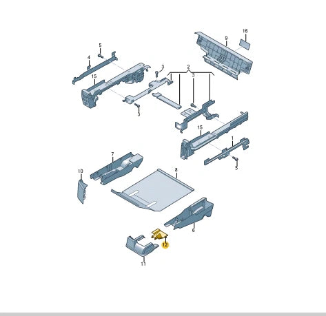 NEW AUDI Q7 4M REAR RIGHT SEAT FRAME INNER FRONT TRIM 4M0883690C4PK ORIGINAL