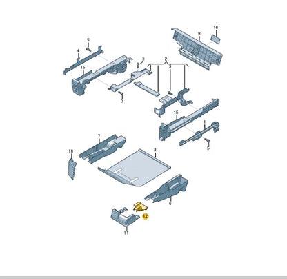 NEW AUDI Q7 4M REAR RIGHT SEAT FRAME INNER FRONT TRIM 4M0883690C4PK ORIGINAL