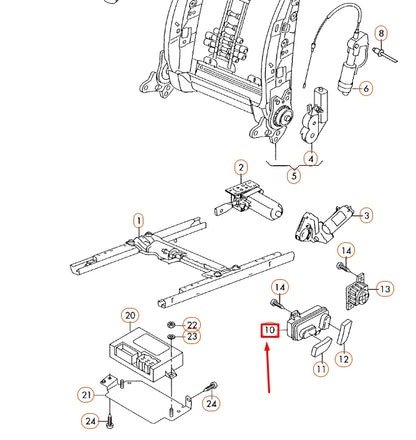 NEW AUDI TT 8J FRONT RIGHT SEAT CONTROL SWITCH UNIT 1Q0959748