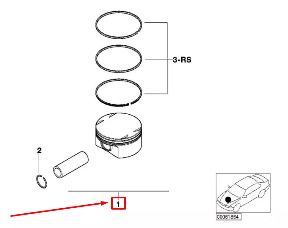 NEW BMW Z4 ROADSTER E89 ENGINE PISTON 11257577581 7577581 ORIGINAL