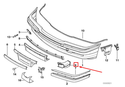 NEW BMW 7 E38 FRONT RIGHT AIR INTAKE DUCT 51118150764 8150764 ORIGINAL