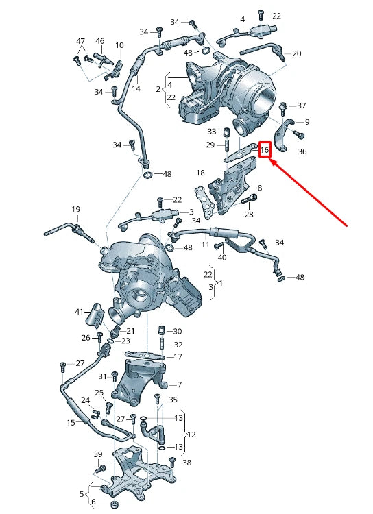 NEW AUDI Q8 4MN EXHAUST TURBOCHARGER MOUNT GASKET 057145774E