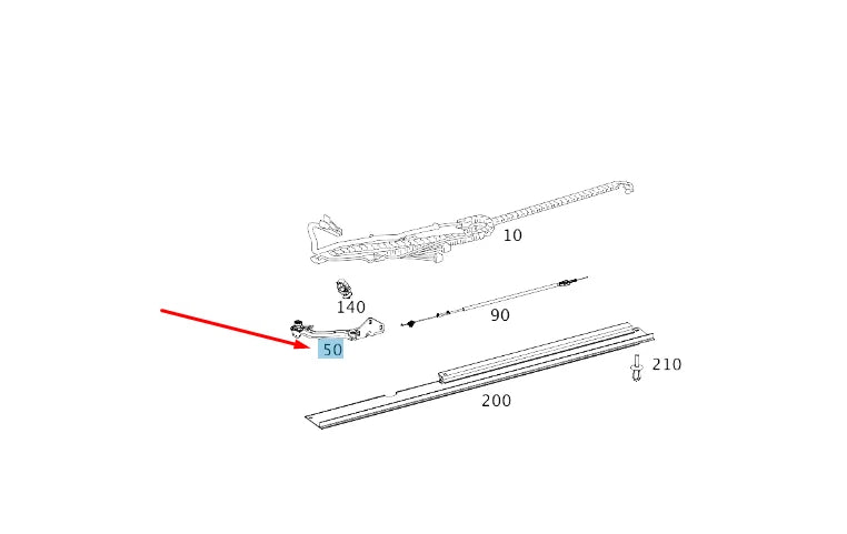 NEW MB SPRINTER W907 RIGHT LOAD SLIDING DOOR CARRIAGE A9077604100 ORIGINAL