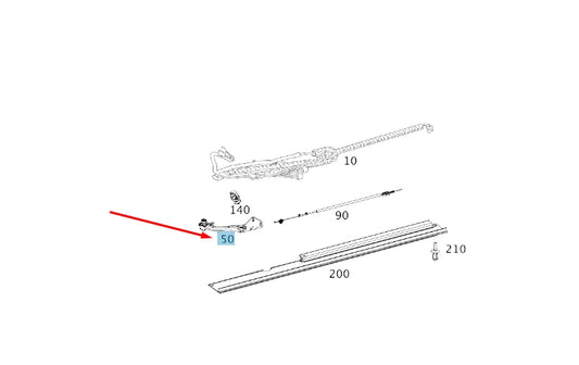 NEW MB SPRINTER W907 RIGHT LOAD SLIDING DOOR CARRIAGE A9077604100 ORIGINAL