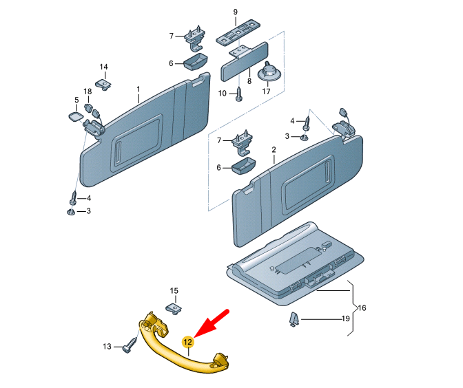 NEW AUDI A8 4H D4 REAR LEFT ROOF GRAB FOLDING HANDLE 4H0857607CEP5 ORIGINAL