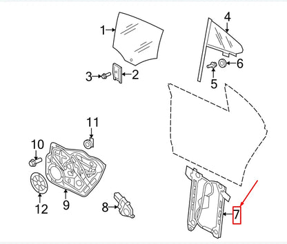 NEW VW CC 35 REAR RIGHT WINDOW REGULATOR 3C8839462M ORIGINAL