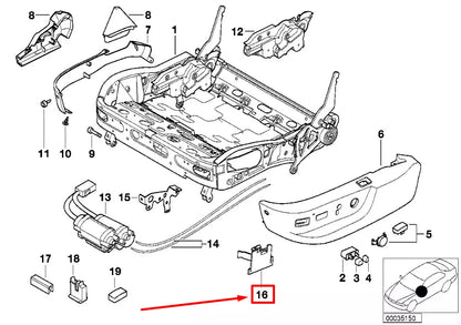 NEW BMW 5 E39 RIGHT ELECTRIC SEAT CARRIER PLATE 52108207406 8207406 ORIGINAL