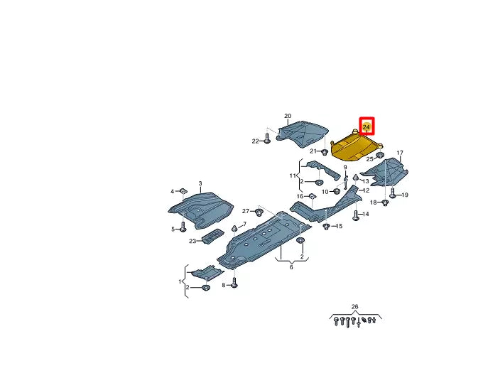 NEW AUDI A5 SPORTBACK F5A UNDERBODY TRIM 8W8825311AG ENUINE ORIGINAL