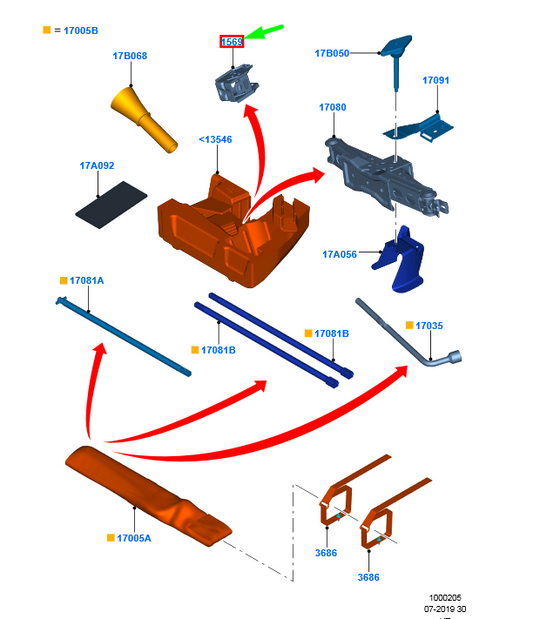 new ford ranger t6 adaptor 2528117 original