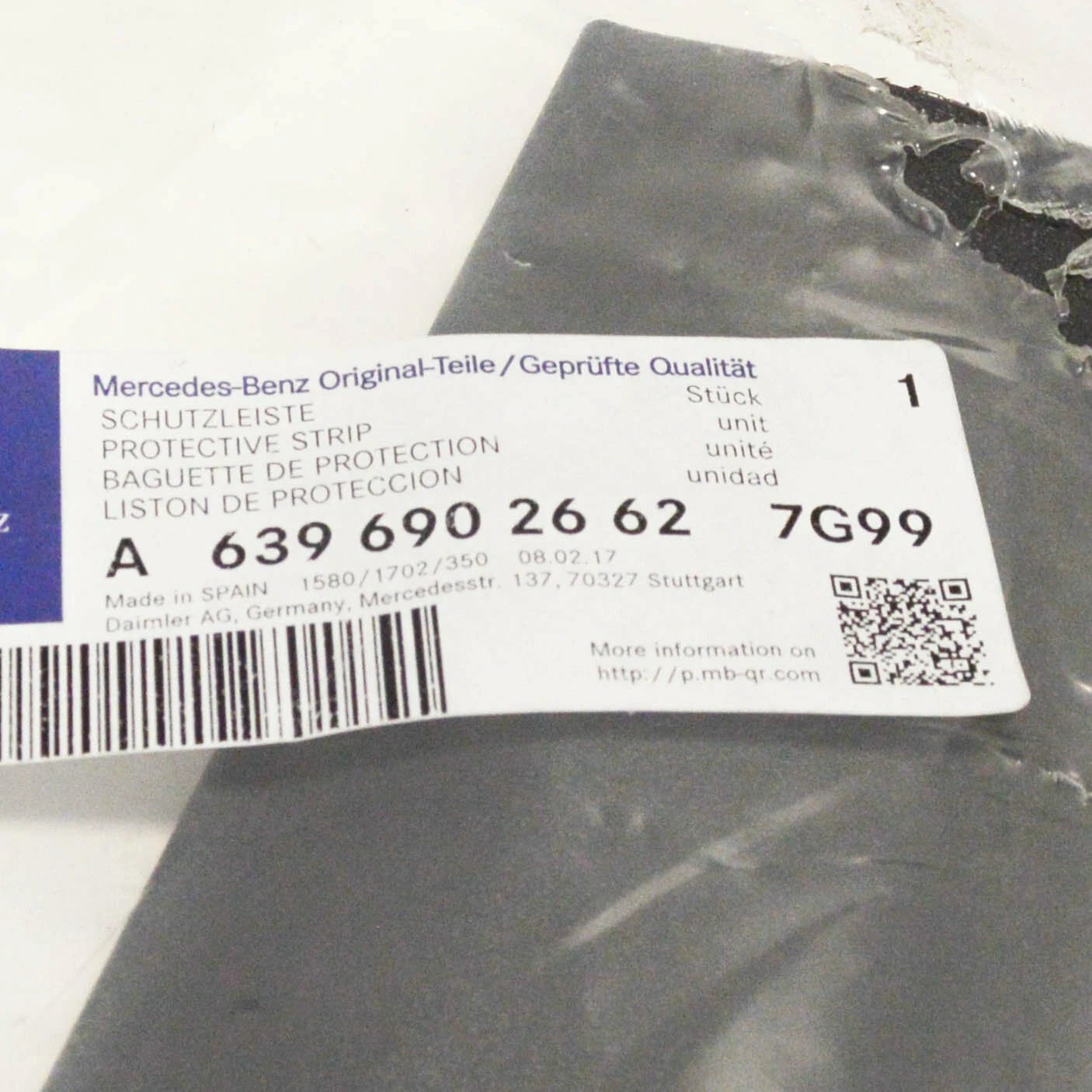 NEW MERCEDES-BENZ VITO W639 REAR RIGHT DOOR MOLDING TRIM A63969026627G99