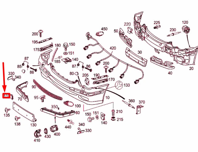 NEW MERCEDES-BENZ C W203 FRONT BUMPER TOW EYE COVER A20388506269960 ORIGINAL