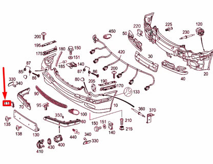 NEW MERCEDES-BENZ C W203 FRONT BUMPER TOW EYE COVER A20388506269960 ORIGINAL