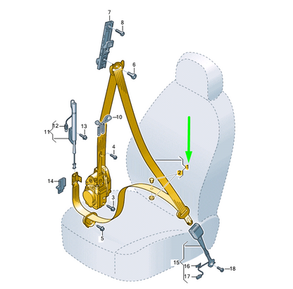 new audi q7 4m front left seat belt rhd 4m0857705acv04 original