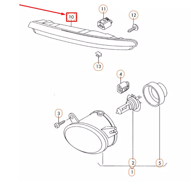 NEW AUDI A6 C6 FRONT LEFT LED DAYTIME RUNNING LIGHT 4F0941067A ORIGINAL