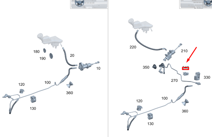 new mercedes-benz gla h247 amg clutch line bracket rhd a0019952777 original
