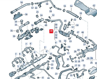NEW AUDI A8 4N FUEL PIPE TUBE 057130299AT ORIGINAL