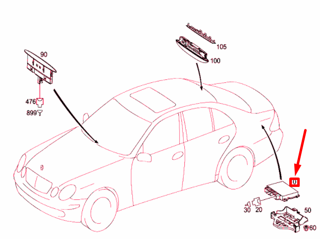 NEW MERCEDES-BENZ E W211 PARKTRONIC SYSTEM CONTROL UNIT A2115456432 ORIGINAL