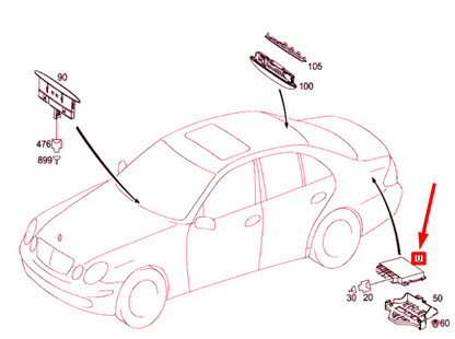 NEW MERCEDES-BENZ E W211 PARKTRONIC SYSTEM CONTROL UNIT A2115456432 ORIGINAL