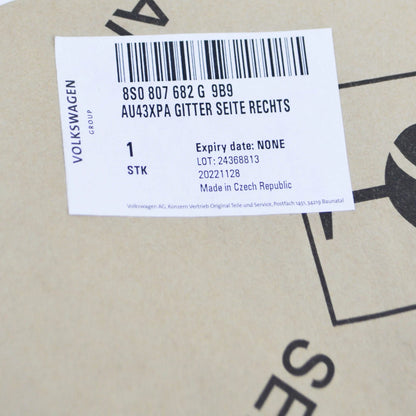 NEW AUDI TT FV FRONT BUMPER RIGHT AIR GUIDE GRILLE 8S0807682G9B9 ORIGINAL