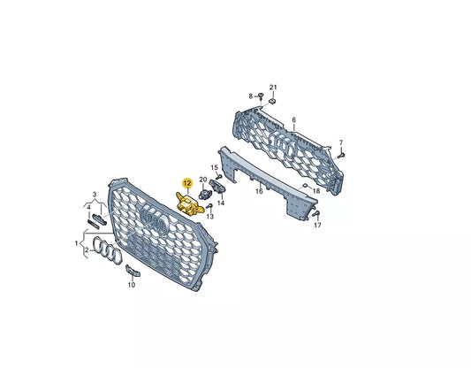 NEW AUDI Q3 SPORTBACK F3N FRONT BUMPER RADIATOR GRILLE BRACKET 83F853231