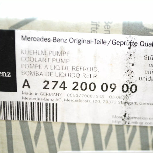 NEW MERCEDES-BENZ E-CLASS W213 WATER PUMP A2742000900
