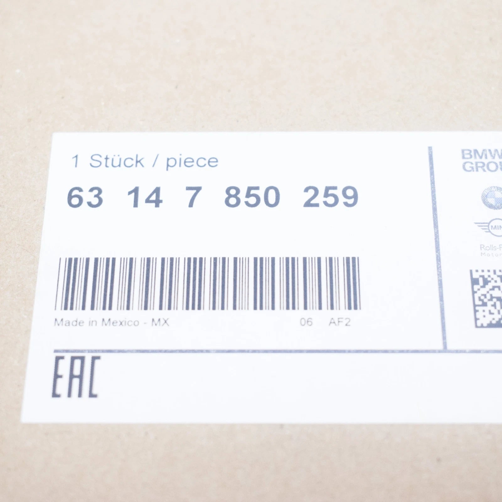 NEW BMW X6 F86 REAR LEFT BUMPER REFLECTOR 63147850259 7850259 ORIGINAL