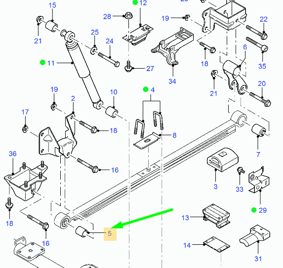 new ford transit mk6 rear leaf spring eye bush 1749786 yc1j-5781-ac original
