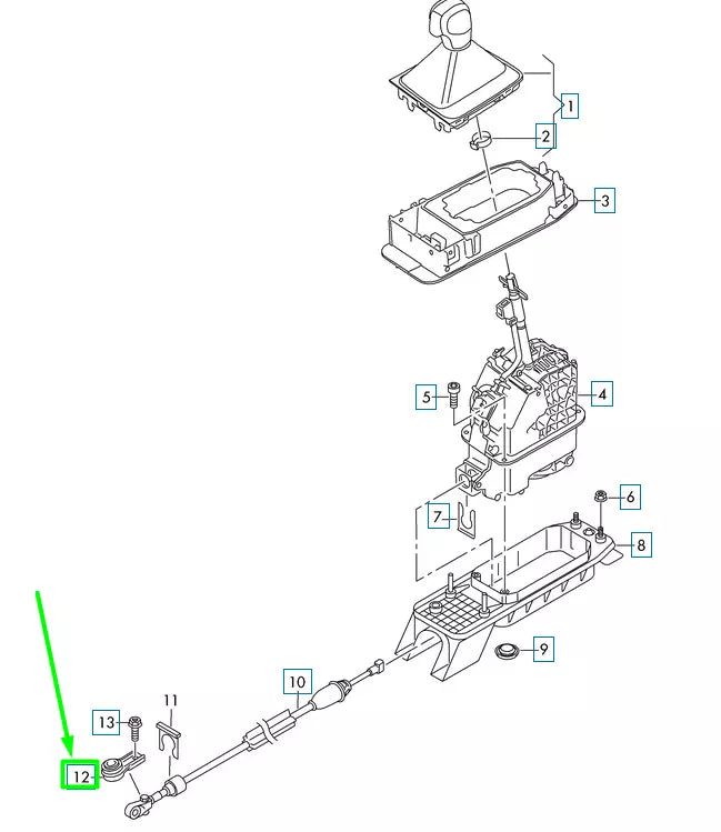 NEW VOLKSWAGEN PASSAT B8 3G GEAR SHIFT ADJUSTMENT PART 5QE713225