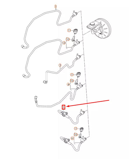 NEW VOLKSWAGEN GOLF MK7 BRAKE SERVO VACUUM PIPE 5Q0612041AH