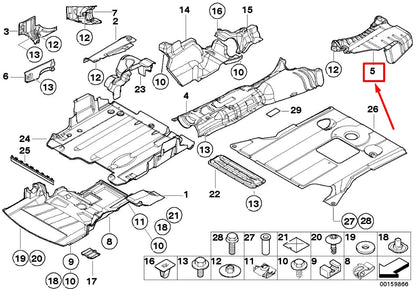 NEW BMW 3 E46 REAR SILENCER HEAT INSULATOR 51482494848 2494848 ORIGINAL