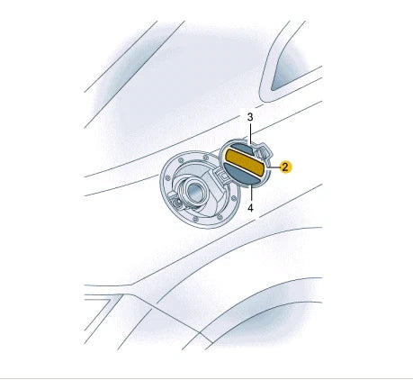 NEW AUDI TT ROADSTER FV 8S FUEL FILLER NECK STICKER 8V5010508F