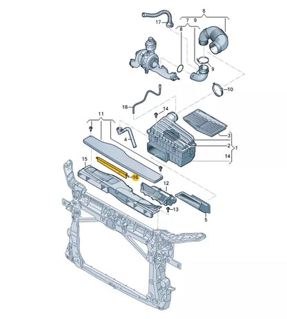 NEW VOLKSWAGEN ARTEON 3H7 INTAKE AIR GUIDE DUCT FLAP 5Q0129747B ORIGINAL