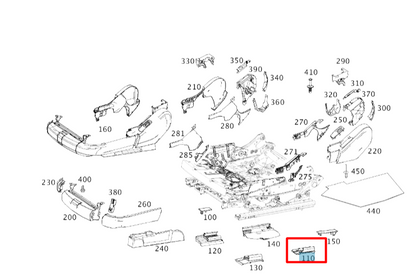 NEW MERCEDES-BENZ S W222 LEFT SEAT GUIDE RAIL TRIM A22291900009051 ORIGINAL