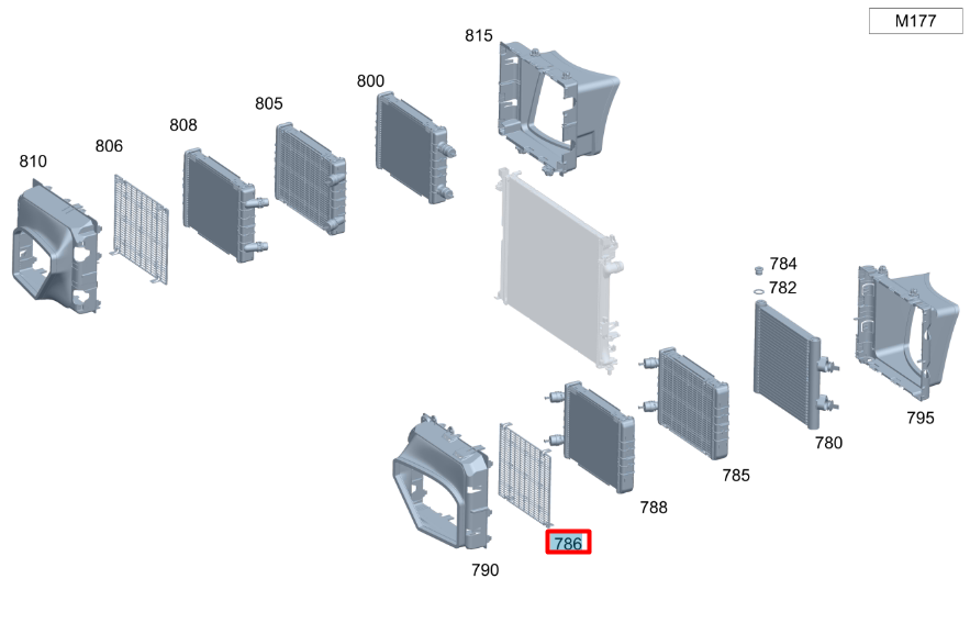 NEW MERCEDES-BENZ GLE W167 RADIATOR PROTECTION GRILLE A0995030400 ORIGINAL