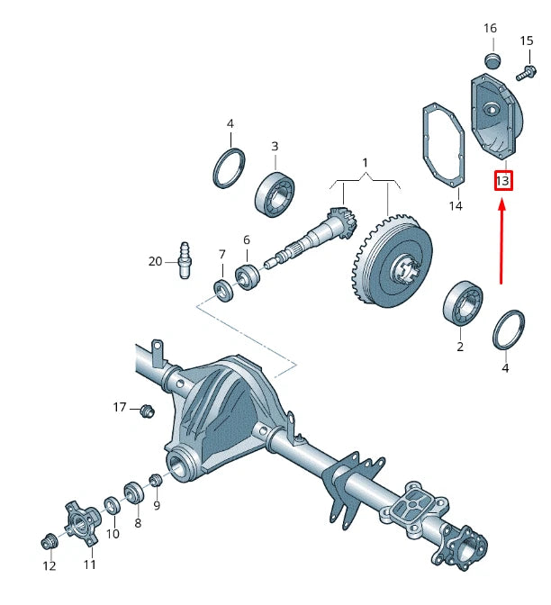 NEW VOLKSWAGEN CRAFTER 2F MK1 REAR DIFFERENTIAL AXLE COVER 2E0501249