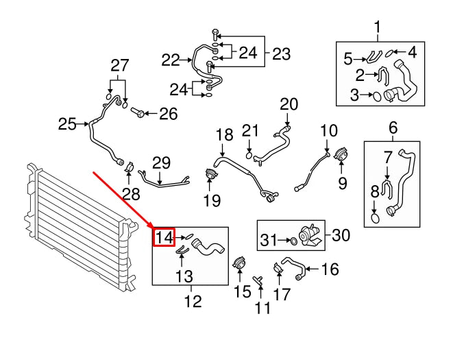 NEW AUDI A3 SPORTBACK 8P LOWER REAR COOLING SYSTEM O-RING 4E0121666 ORIGINAL
