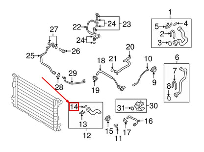 NEW AUDI A3 SPORTBACK 8P LOWER REAR COOLING SYSTEM O-RING 4E0121666 ORIGINAL