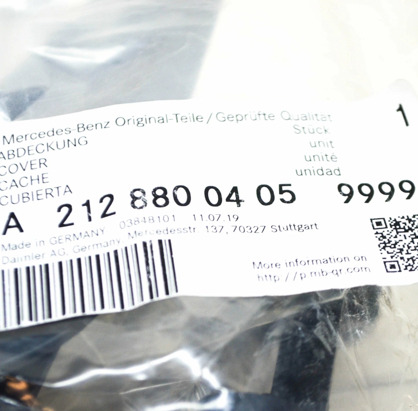 NEW MB E W212 AMG RIGHT HEADLIGHT WASHER COVER CAP A21288004059999 ORIGINAL