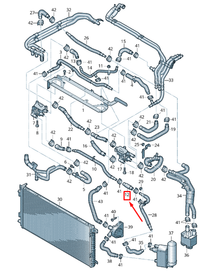 new audi e-tron gen engine coolant hose 4ke819374b original
