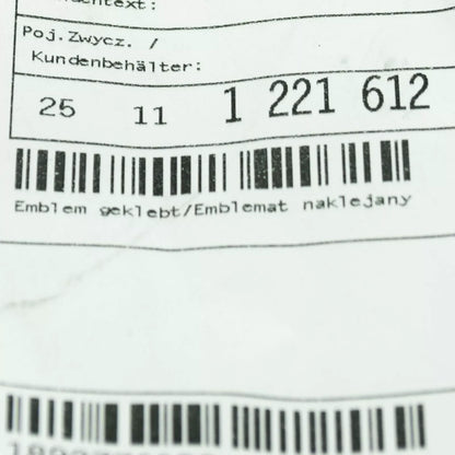 NEW BMW 3 E30 M-TECHNIK GEAR SHIFT KNOB EMBLEM LOGO 25111221612 ORIGINAL