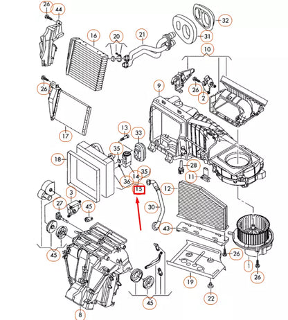 NEW AUDI A3 8P A/C EVAPORATOR WITH EXPANSION VALVE LHD 1K1820103E ORIGINAL
