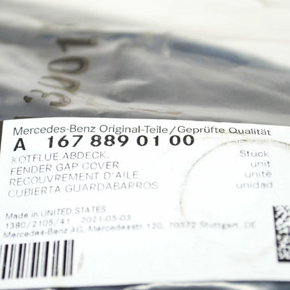 NEW MB GLE W167 FRONT RIGHT FENDER WING PLASTIC SEAL A1678890100 ORIGINAL