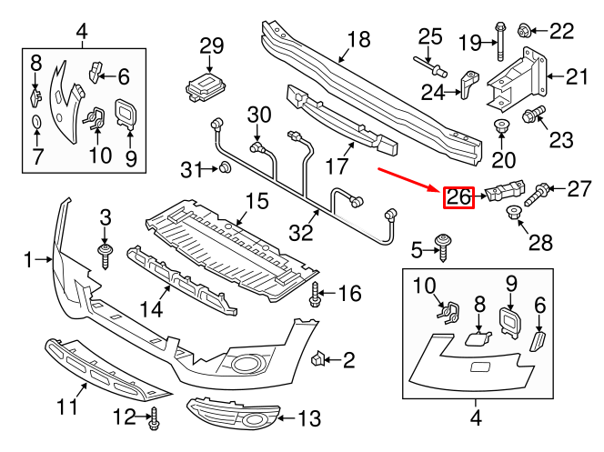 new audi a4 allroad b8 front left bumper guide 8k0807283d original