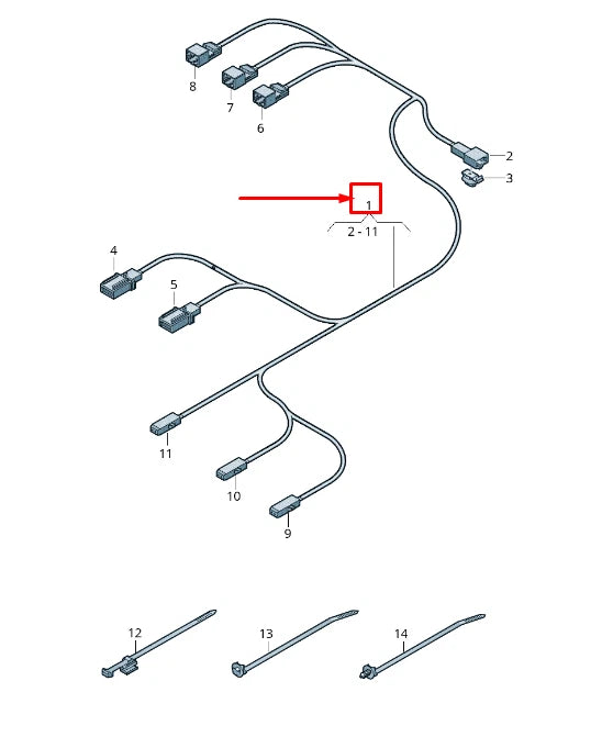 NEW AUDI Q3 F3 REAR RIGHT SEAT BELT WARNING SYSTEM HARNESS 83A971392A