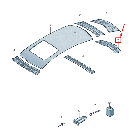 new audi a6 avant c7 rear inner roof frame 4g9817983 original